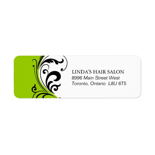 Stylish Lime Green Return Address Label