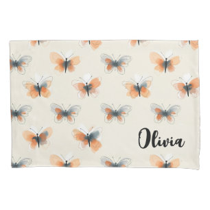 Stylish Line Art Butterflies Personalized Pillowcase