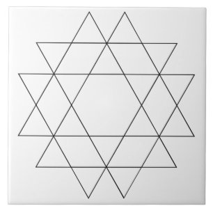 Stylish lines geometric trendy black and white tile