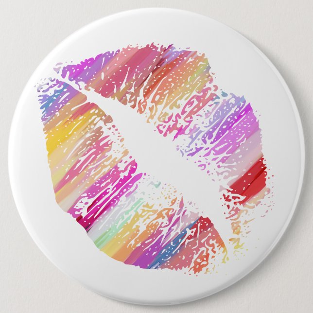 Stylish Lips #10 6 Inch Round Button (Front)