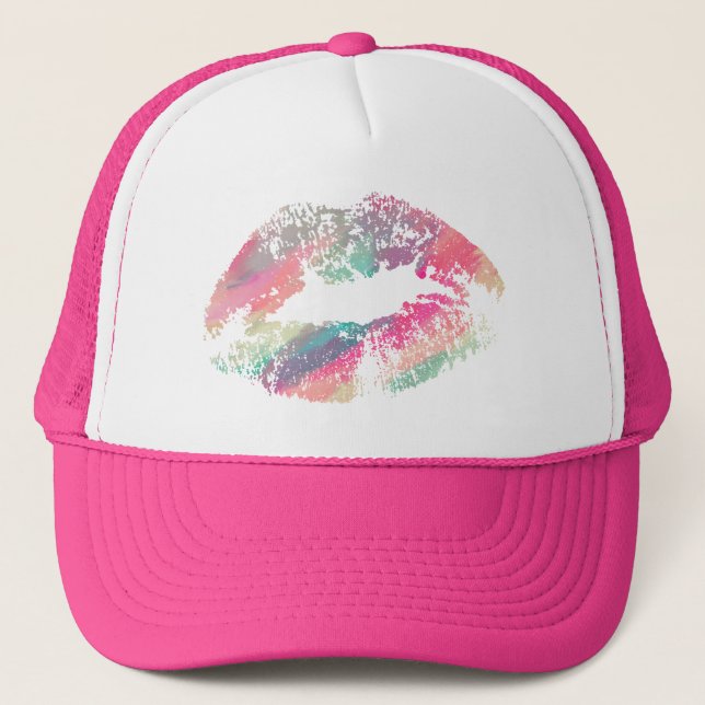 Stylish Lips #10 Trucker Hat (Front)