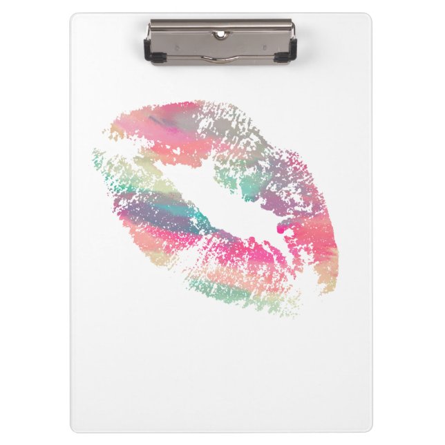 Stylish Lips #14 Clipboard (Front)