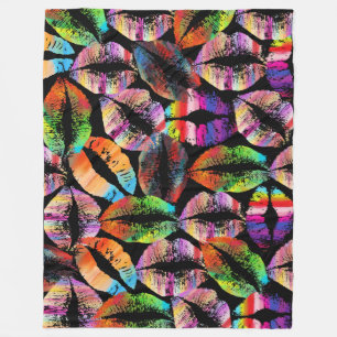 Stylish Lips #15 Fleece Blanket
