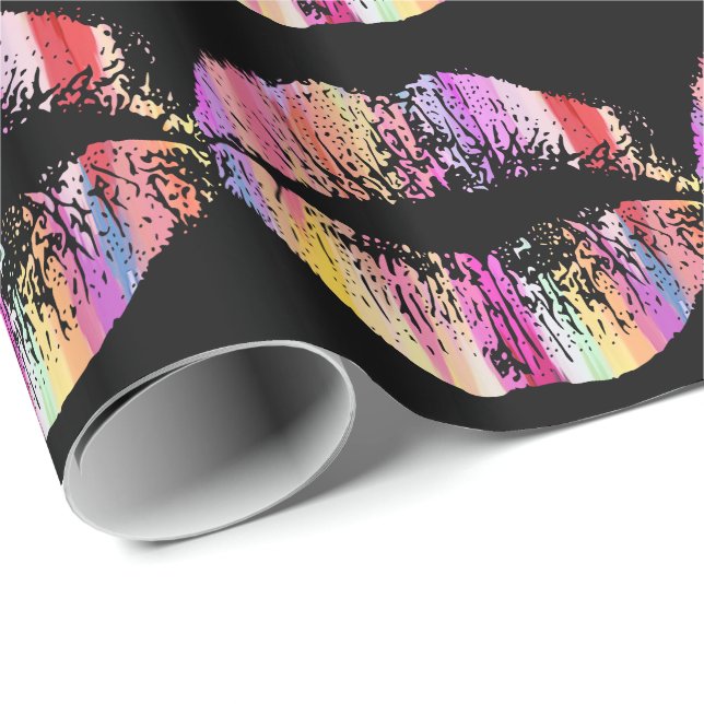 Stylish Lips #17 Wrapping Paper (Roll Corner)