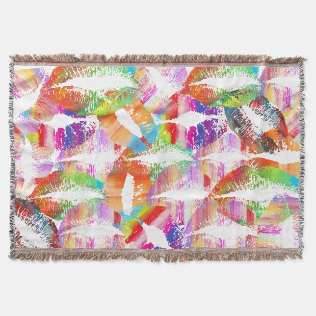 Stylish Lips #23 Throw Blanket (Front)