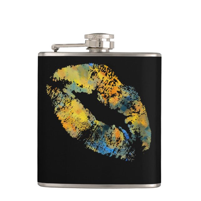 Stylish Lips #9 Hip Flask (Front)
