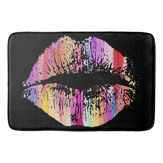 Stylish Lips Bath Mat (Front)