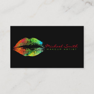 Stylish Lips Makeup Artist #22 Business Card
