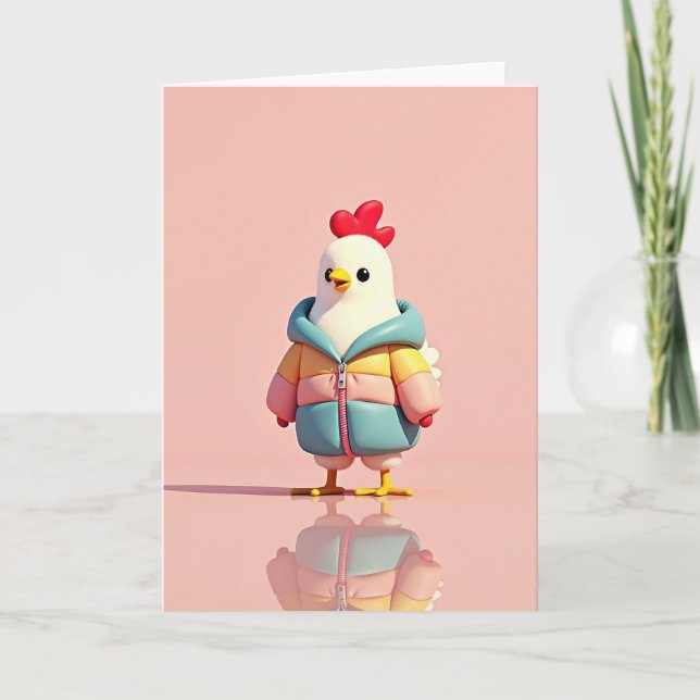 Stylish Little Bird Friend Card (Front)
