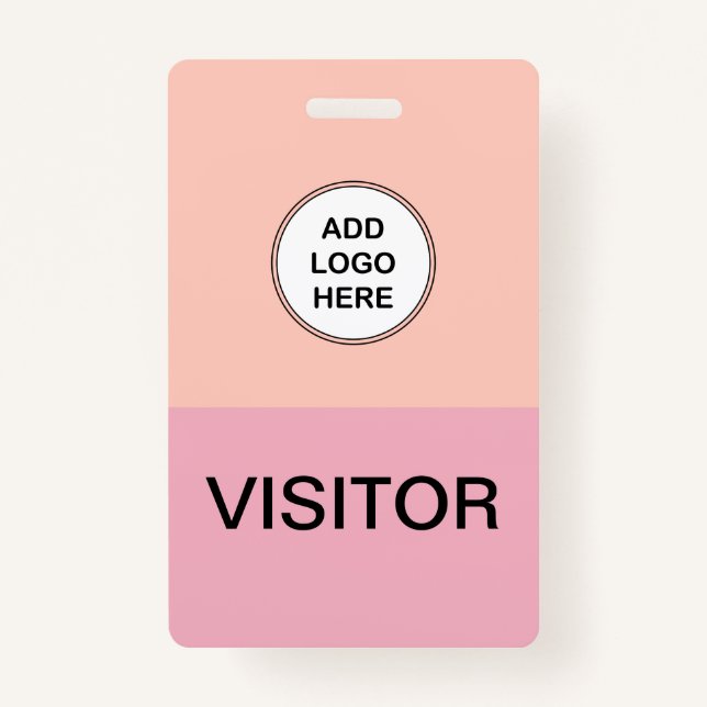Stylish Logo Template Company Visitor Badge (Front)