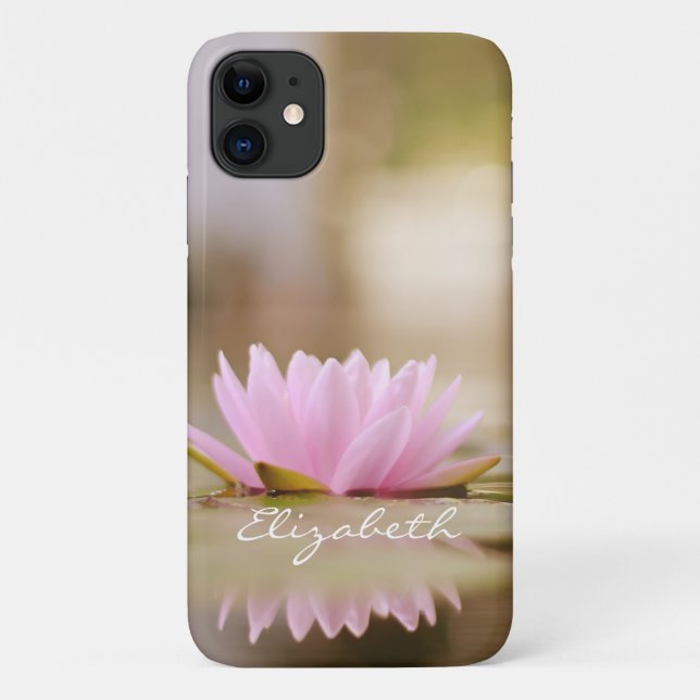 Stylish Lotus Flower Landscape, Zen Case-Mate iPhone Case (Back)
