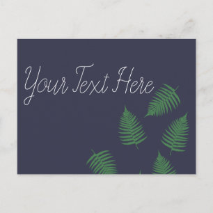 Stylish Lucky Green Fern Postcard