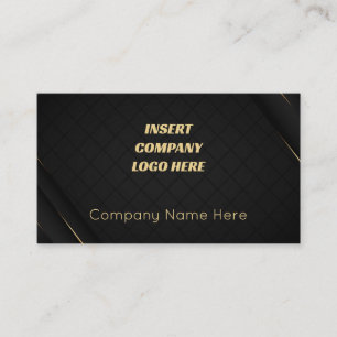 Stylish Luxury Black and Gold Business Card