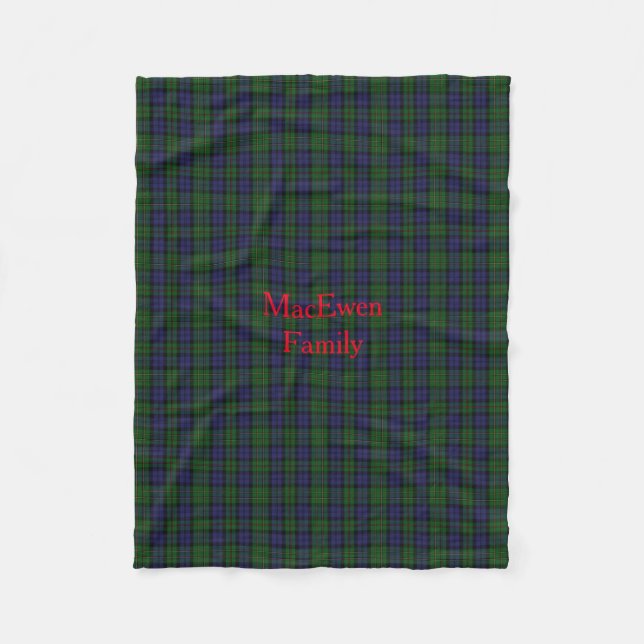 Stylish MacEwen Plaid Fleece Blanket (Front)