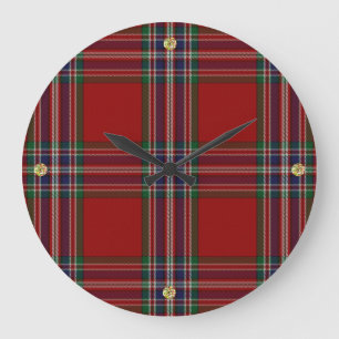Stylish MacFarlane Tartan Plaid Clock