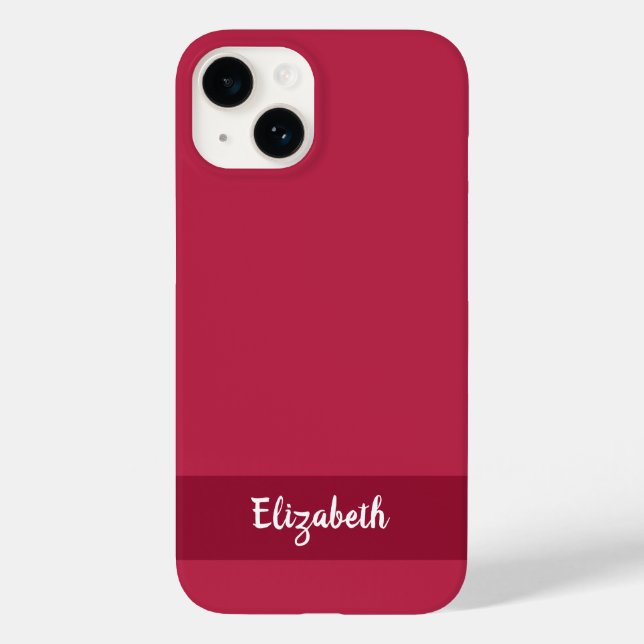 Stylish Magenta Personalized Case-Mate iPhone Case (Back)