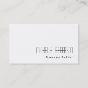 Stylish Makeup Artist White Stylish Business Card