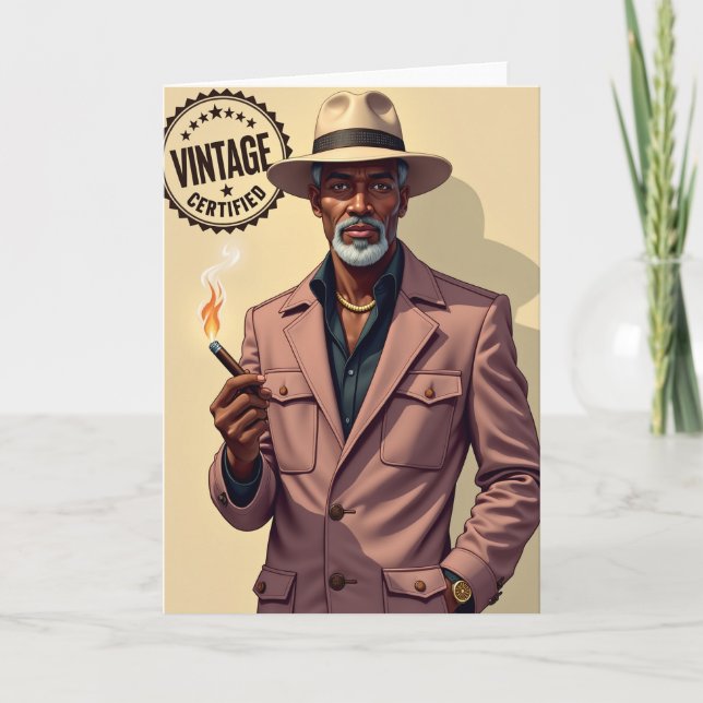 Stylish Man Fathers Day Card (Front)