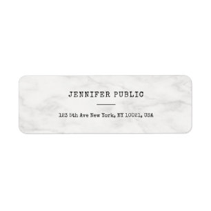 Stylish Marble Modern Simple Personalized Template