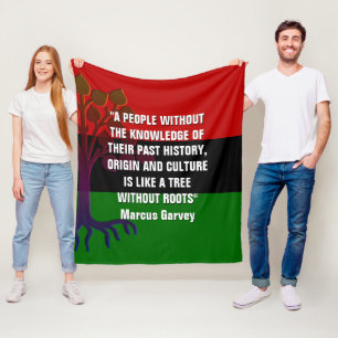 Stylish Marcus Garvey TREE WITHOUT ROOTS Fleece Blanket