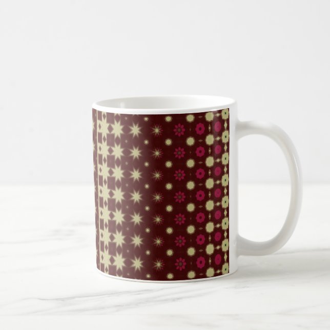 Stylish Maroon Geometric Coffee Mug (Droite)