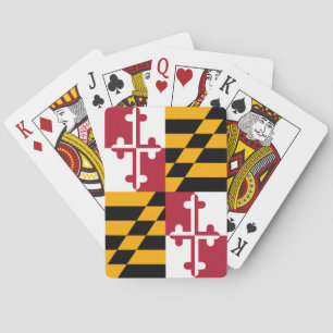 Stylish Maryland State Flag Decor Playing Cards