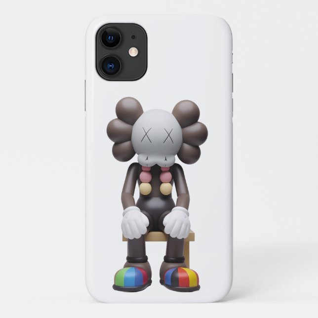 Stylish Mate iPhone Case with Kaws at Rest Print (Back)