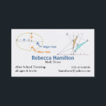 Stylish Math Tutor / Teacher's Business Card<br><div class="desc">Stylish teacher's business card done in white, with graphics of geometry at the top of the card. The back has an appointment area for scheduling parent teacher conferences or tutoring sessions. Personalize all the text front and back to suit your needs. Professional looking.</div>