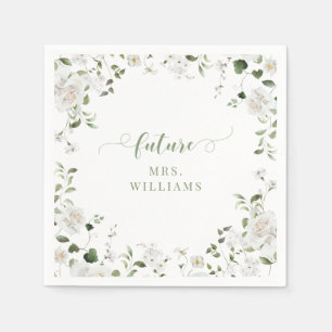 Stylish Meadow Floral Future Mrs Bridal Shower Nap Napkin