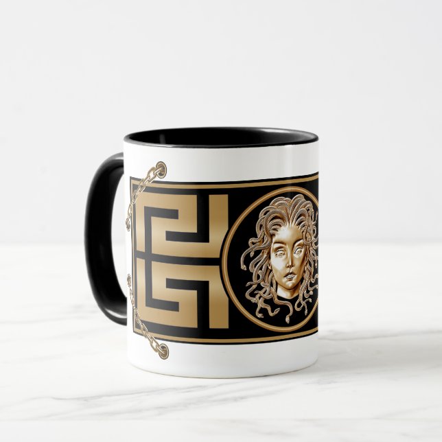 Stylish Medusa Gold Mug (Front Left)