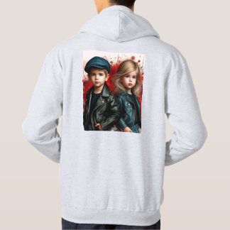 Stylish Men's Hoodie T-Shirt with Lovers Design - 