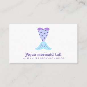 Stylish Mermaid Feminine Coastal Tail Business Card
