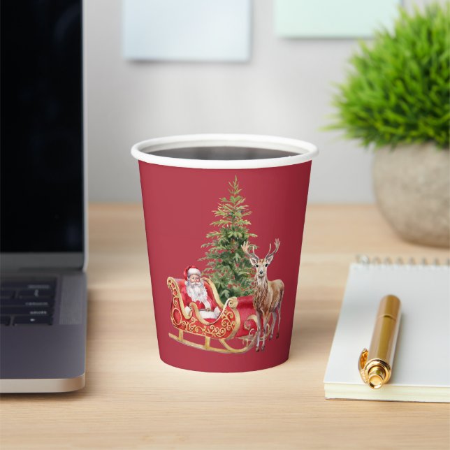Stylish Merry Christmas Modern Holiday Pattern Cup (Insitu)
