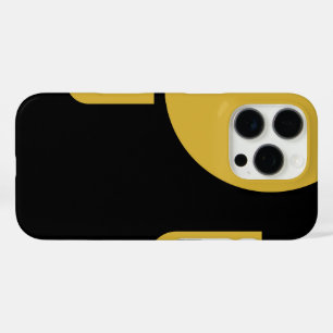 Stylish Metallic Gold Shaped on Black iPhone 16 Pro Case