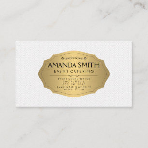 Stylish Metallic Gold with Subtle Wavy Pattern Business Card
