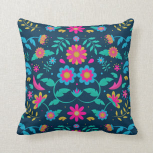 Stylish Mexican Artwork Throw Pillow