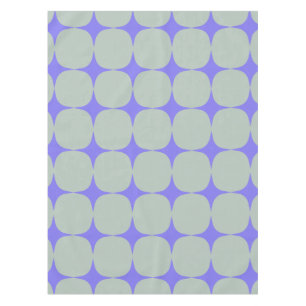 Stylish Mid Century Modern Pattern Purple and Sage Tablecloth