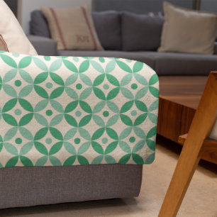 Stylish Mid Mod Geometric Pattern in Green   Fleece Blanket