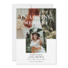 Stylish Minimal 2 Photo Funeral Memorial