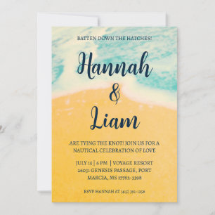 stylish minimal nautical wedding invitations