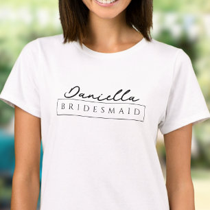 Stylish Minimalist Bachelorette Party T-shirts