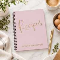 Stylish Minimalist Blush Personalized Recipe