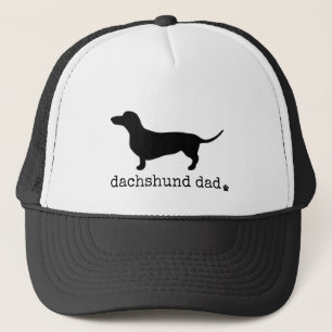 Stylish Minimalist Dachshund Dog Dad Custom Trucker Hat