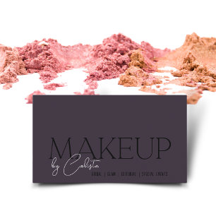 Stylish minimalist Graphic Makeup by 'your name' Business Card