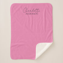 Stylish Minimalist Monogram Name Pink