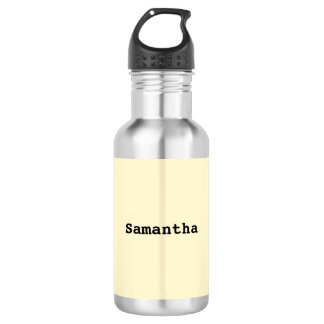 Stylish Minimalist Simple Yellow Personalized Name 532 Ml Water Bottle