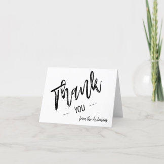 Stylish Minimalist Wedding & Event Thank You Card
