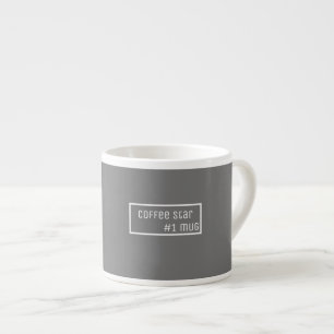 Stylish Minimalistic Espresso Coffee Star Mug #1