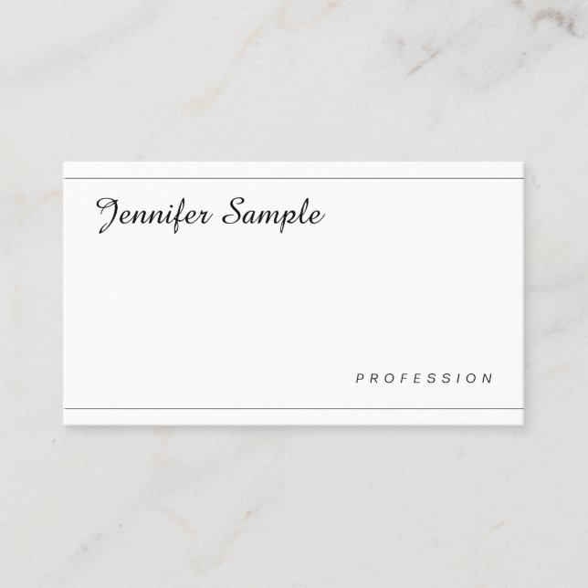 Stylish Minimalistic Professional Modern Simple Business Card (Front)