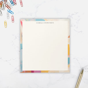 Stylish Modern Abstract Border Personalised Notepad